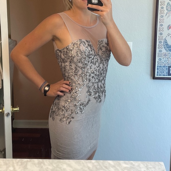 BCBGMaxAzria Dresses & Skirts - BCBG Maxazria never worn sequined cocktail mini dress